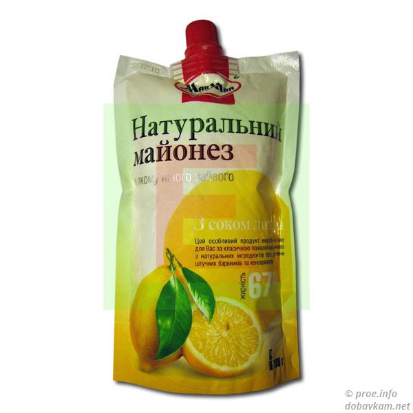 Майонез ТМ «МакМай» з соком лимона