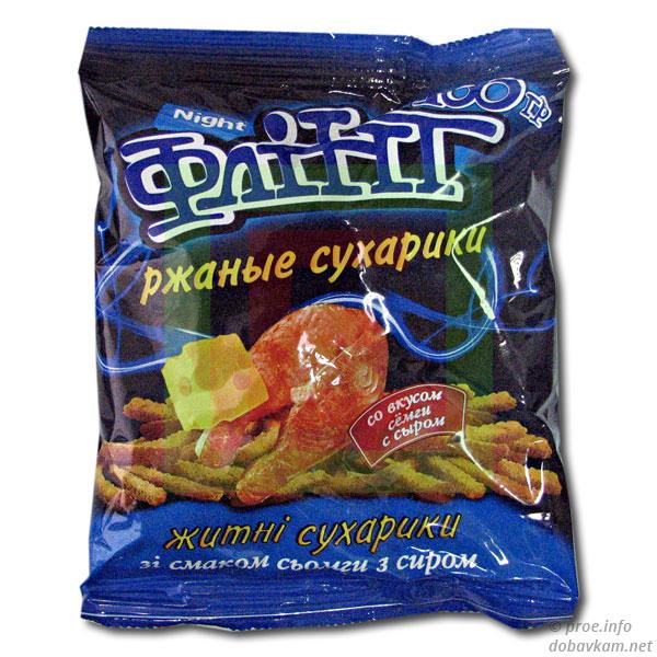 Сухарики «Флінт Night» Сьомга з сиром