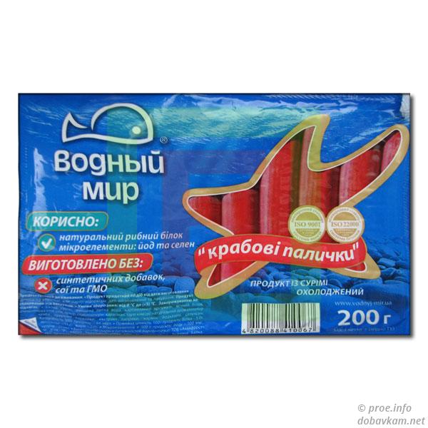 Крабові палички ТМ «Водный мир»