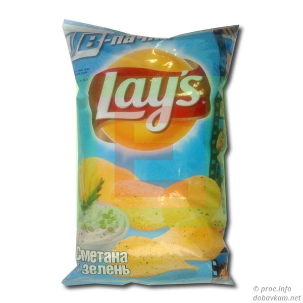 Чіпси «Lays» Сметана і зелень