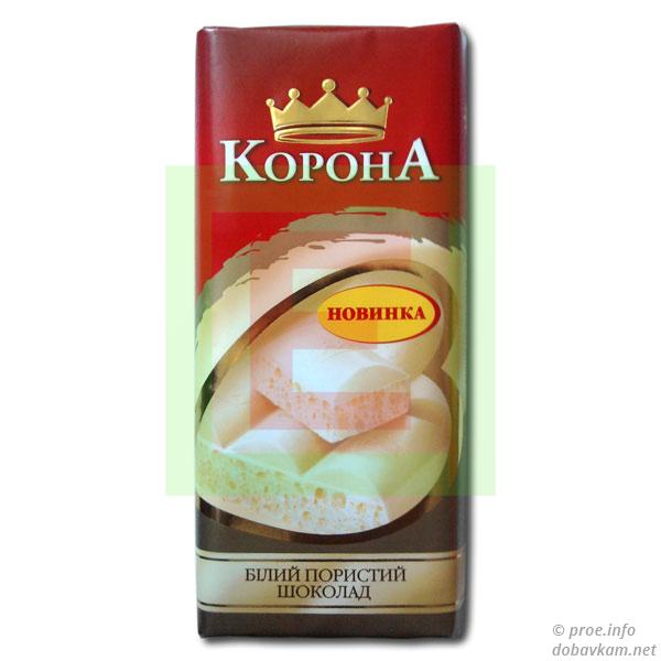 Шоколад «Корона» білий пористий