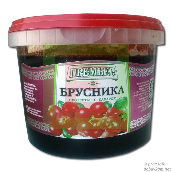 Брусниця з цукром