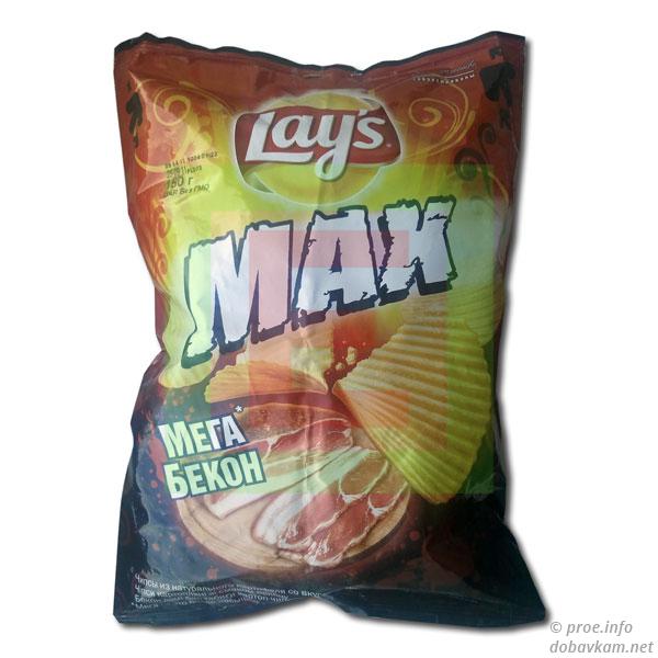 Чіпси «Lay's» MAX Бекон