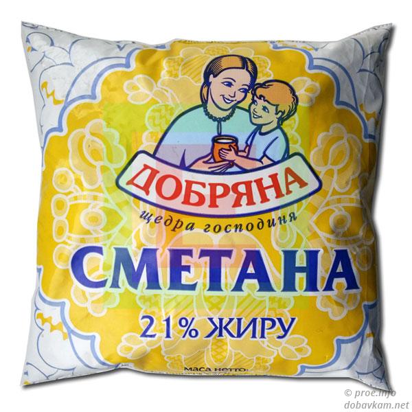 Сметана ТМ «Добряна» 21%