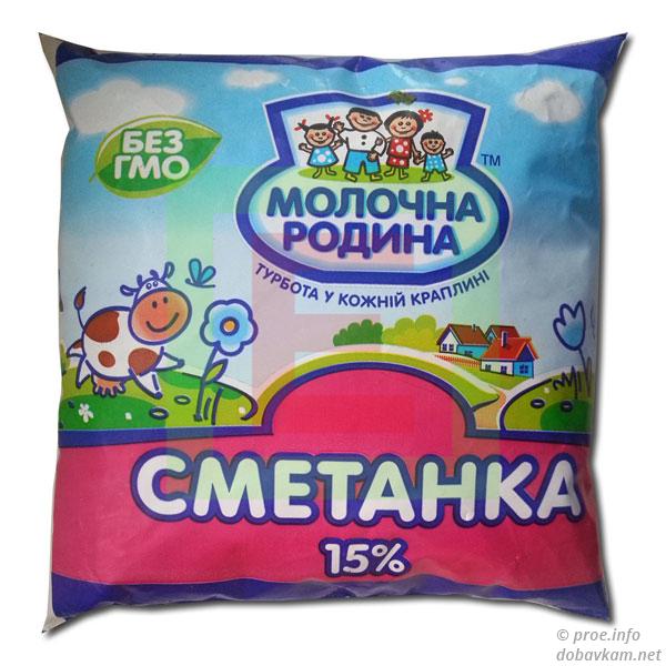 Сметанка ТМ «Молочна родина»