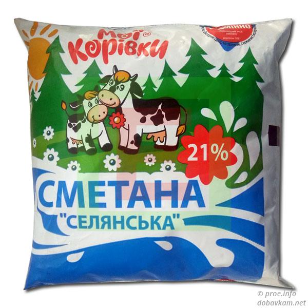 Сметана «Селянська» ТМ «Мої корівки»