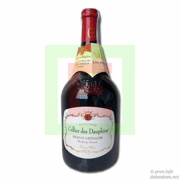 Вино червоне «Мерло» (Селье де Дофин) 