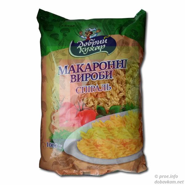 Макарони Спіраль ТМ «Добрий кухар»