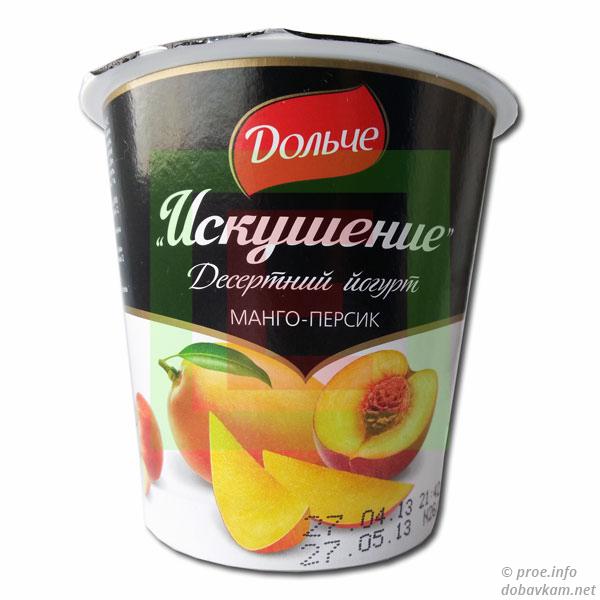 Йогурт «Искушение» манго-персик 