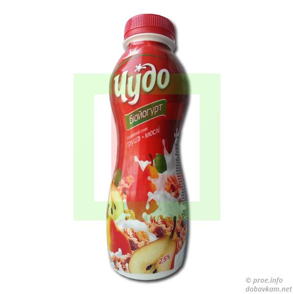 Йогурт «Чудо» груша-мюслі 