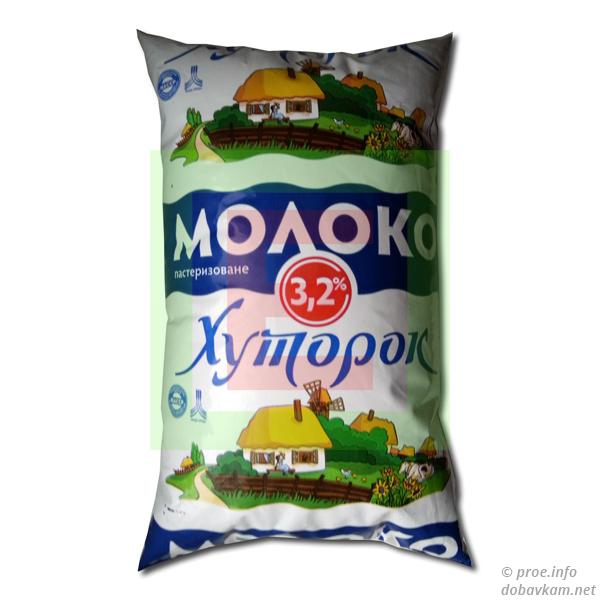 Молоко ТМ «Хуторок» 3,2% 