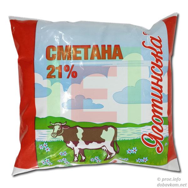 Сметана «Яготинська» 21% жиру