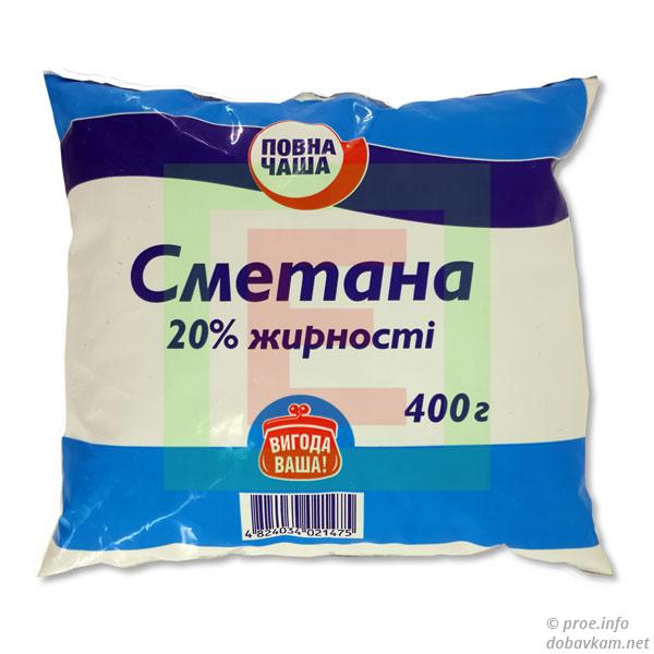 Сметана 20% жирності